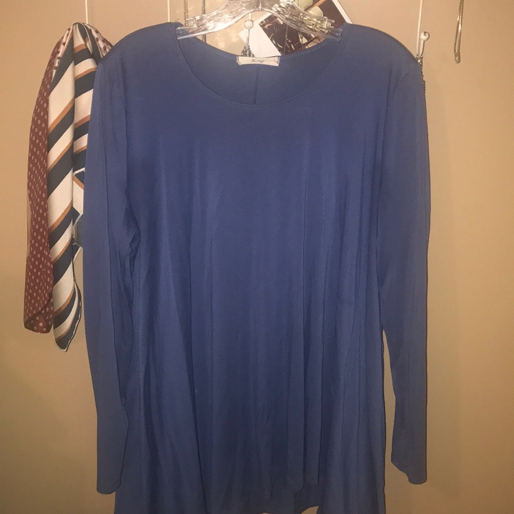 Blue Flowy Tunic.